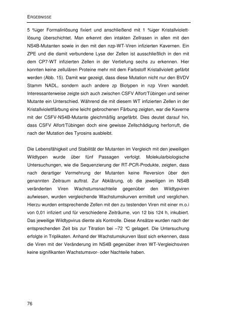 Einfluss von Mutationen auf die NS2/3-Prozessierung und die ...