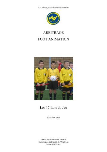 ARBITRAGE FOOT ANIMATION Les 17 Lois du Jeu