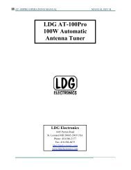LDG AT-100Pro 100W Automatic Antenna Tuner - LDG Electronics