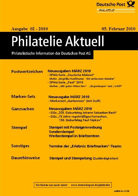 Stempel - Deutsche Post - Philatelie