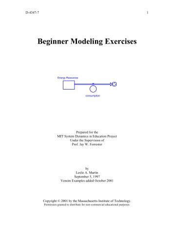 Beginner Modeling Exercises
