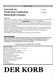 Niederösterreichischen 30. Juni 2003 Basketballverbandes - NBBV