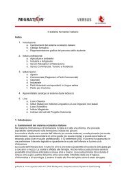 Il sistema formativo italiano Indice 1. Introduzione ... - Migration-online