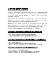 Student Leadership - Bedok View Secondary School