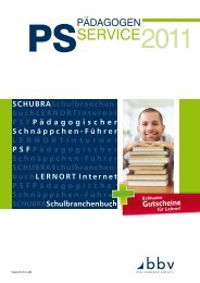 SCHUBRA – das Adressverzeichnis für den Schulalltag - bbv