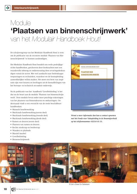 Vlaamse Schrijnwerker_mei_2011.pdf - Magazines Construction