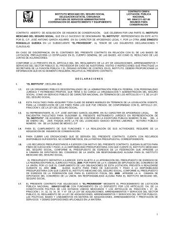 contrato modificatorio - Portal de compras del IMSS ®inicio - Imss