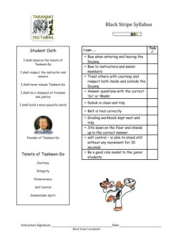 Black Belt Essay - Taranaki ITF Taekwondo Black Belt Essay - Taranaki ITF Taekwondo