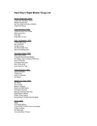 Hard Day's Night Master Songlist (pdf)