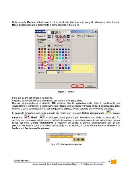 Corso di Excel - Università degli Studi della Repubblica di San Marino