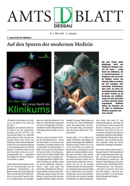 Auf den Spuren der modernen Medizin - Dessau-Roßlau