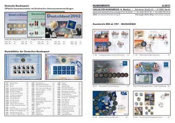 NUMISBRIEFE 4/2011 - Verlag für Numisbriefe