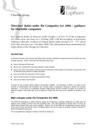 Directors' duties under the Companies Act 2006 ... - Blake Lapthorn