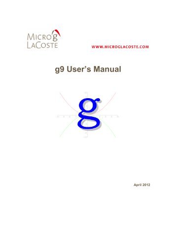 g Help File - Micro-g LaCoste Gravity Meters