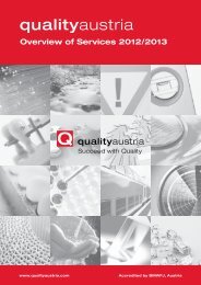 Overview of Services 2012/2013 - Quality Austria