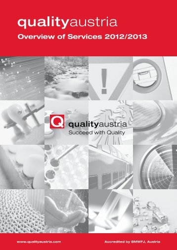 Overview of Services 2012/2013 - Quality Austria