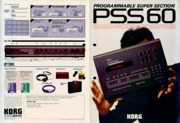 PSS60 brochure - Korg Forums