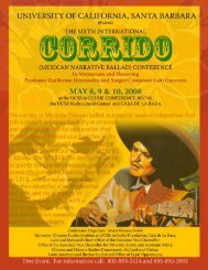 The Sixth International Corrido Conference - University of California ...