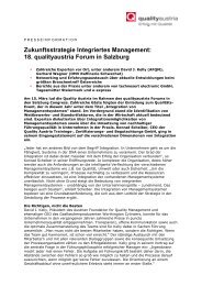 Zukunftsstrategie Integriertes Management: 18. qualityaustria Forum ...