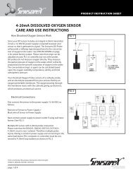 4-20mA DISSOLVED OXYGEN SENSOR CARE AND ... - Sensorex