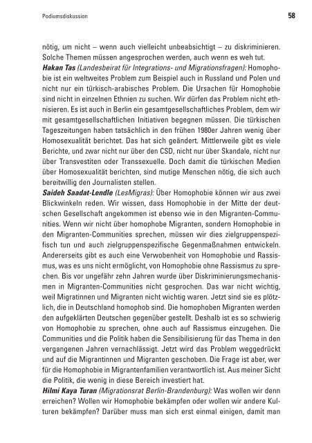 Homophobie in der Einwanderungsgesellschaft - Berlin.de