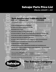 Effective JANUARY 1, 2007 - Salvajor