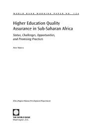 Higher Education Quality Assurance in Sub-Saharan Africa- Status ...