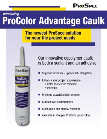 ProColor Advantage Caulk Sales Flyer - Prospec
