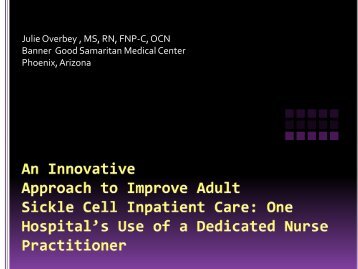 An Innovative Approach to Improve Adult Sickle Cell Inpatient Care ...