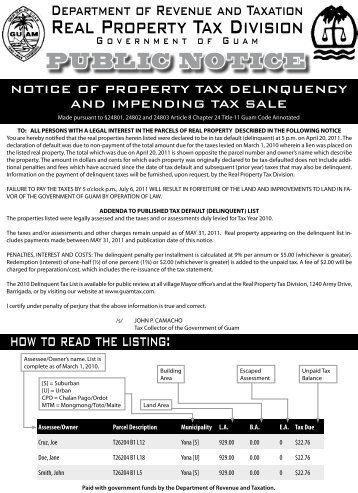 Real Property Tax Division - Department of Revenue and Taxation