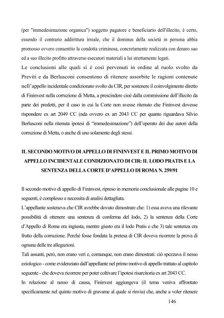 sentenza della Corte d'Appello di Milano - Lider-Lab