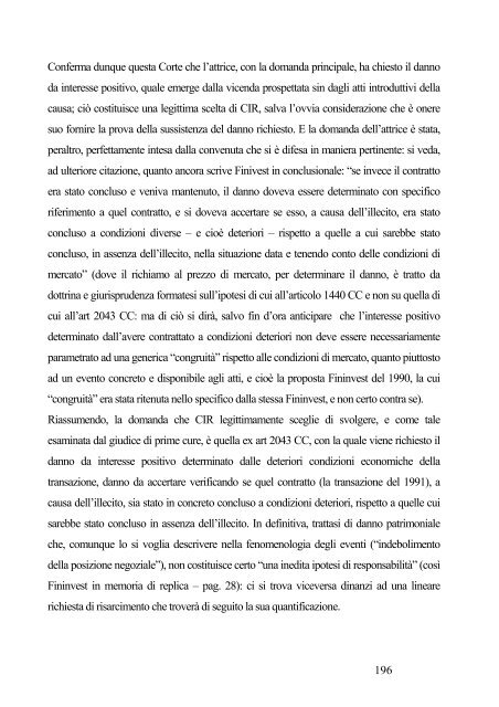 sentenza della Corte d'Appello di Milano - Lider-Lab