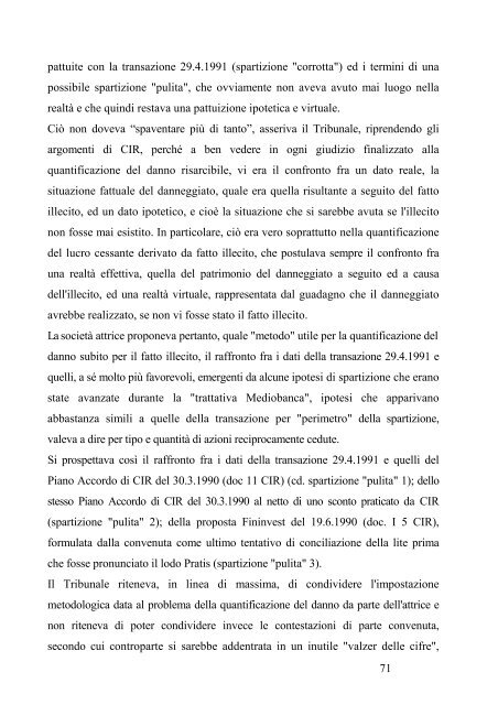 sentenza della Corte d'Appello di Milano - Lider-Lab