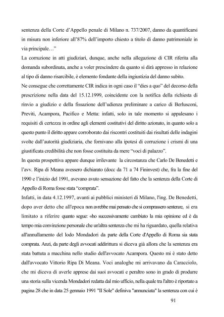 sentenza della Corte d'Appello di Milano - Lider-Lab