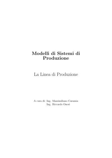 La linea di produzione - Istituto per le Applicazioni del Calcolo