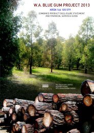 download WA Blue Gum Project Product Disclosure Statement 2013