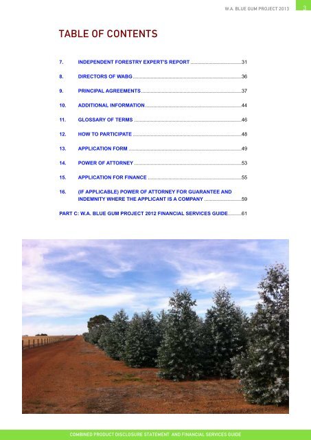 download WA Blue Gum Project Product Disclosure Statement 2013