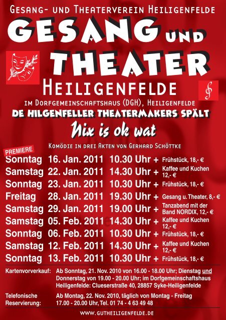 Nix is ok wat - und Theaterverein Heiligenfelde