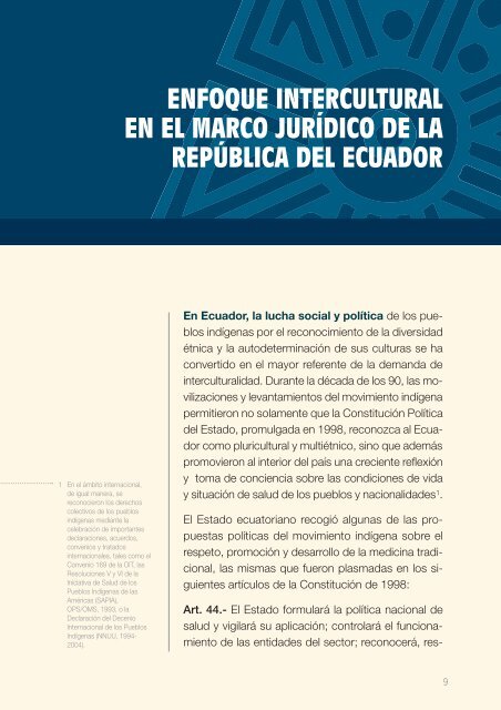 enfoque intercultural en el marco jurídico de la república del ecuador