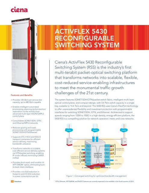 Ciena ActivFlex 5430 Reconfigurable Switching System - LightRiver ...