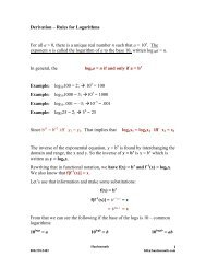 Derivation â Rules for Logarithms - Hanlon Math