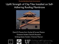 Uplift Strength of Clay Tiles Installed on Self- Adhering Roofing ...