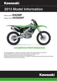 2013 KX250F Model Information - Kawasaki New Zealand