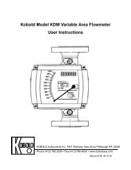 Kobold Model KDM Variable Area Flowmeter User Instructions