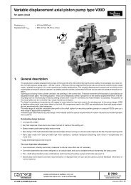 Variable displacement axial piston pump type V30D - rs hydrauliek