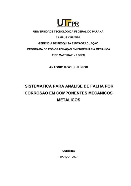 KOZLIK, Antonio Junior.pdf - PPGEM - UTFPR