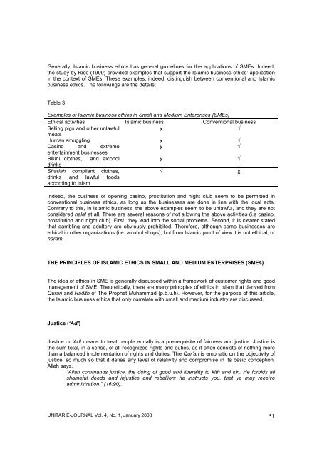 An Analysis of Islamic Ethics in Small and Medium Enterprises (SMEs)