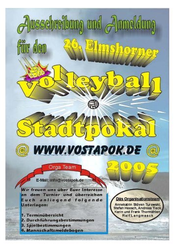 Spielerliste - Volleyball Stadtpokal Elmshorn