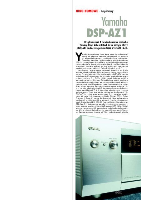 Yamaha DSPâˆ’AZ1 - AUDIO KLAN