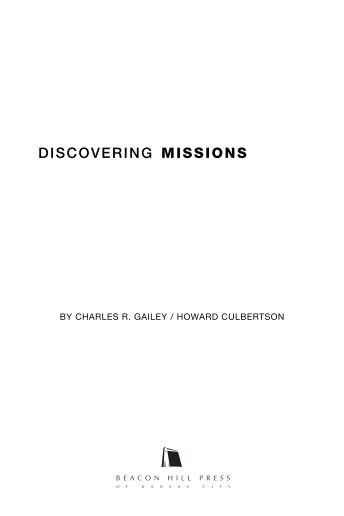 discovering missions - Southern Nazarene University
